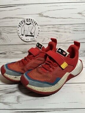 Adidas x Lego Sport Pro J Size 2 Running Shoes Athletic Red White GW3015
